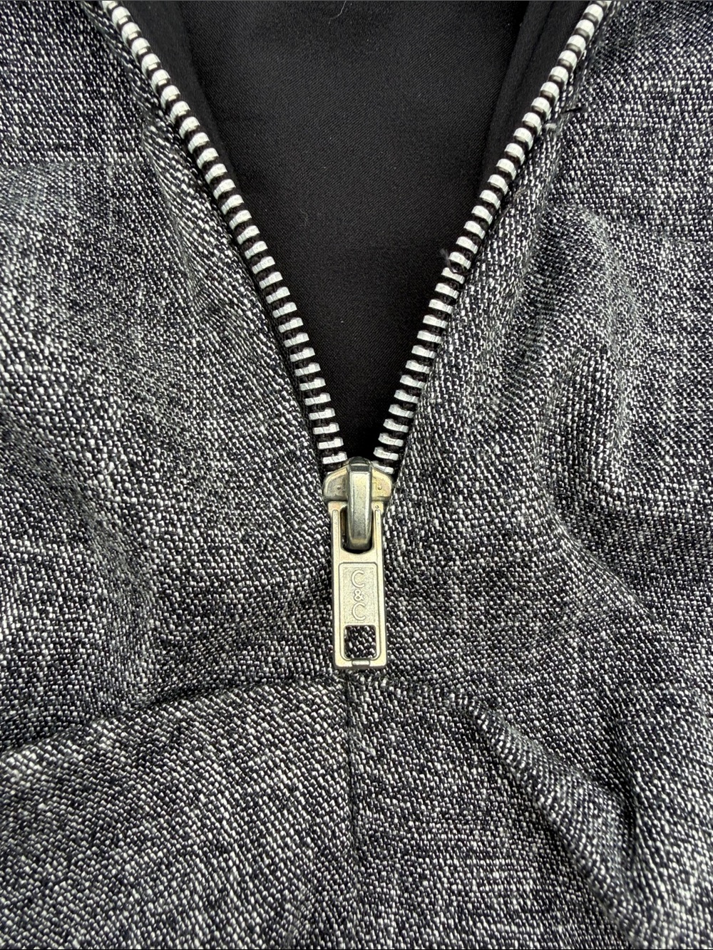 Nicole Miller Grey Tweed Midi Dress with Black Bodice - Picture 8 of 8